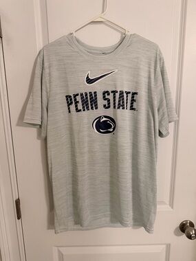 Nike Penn State Light Gray Short-Sleeve Tee with Navy Logos